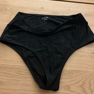 Aerie Black High Waisted Swim Bottoms